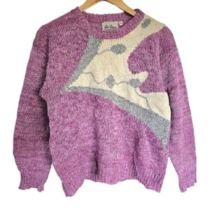 Vintage Phil Carry‎ silver metallic sweater